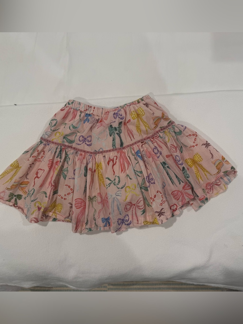 Pink Chicken Pink Bowprint Tiered Mini Skirt
